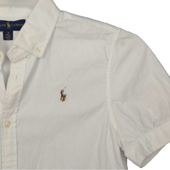 POLO RALPH LAUREN AUTHENTIC GIRLS OXFORD WHITE SHIRT Sz 16 Preppy Old Money - Picture 3 of 10